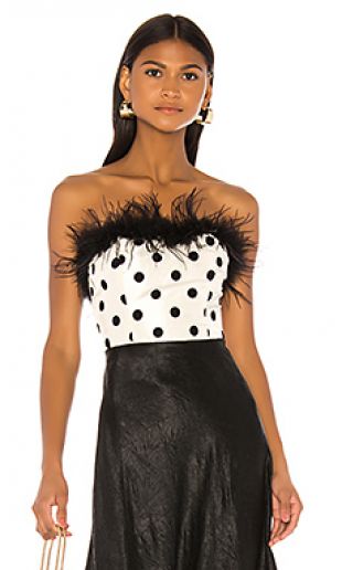 LPA Aida Top en Ivory and Black | REVOLVE