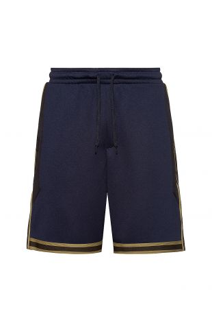 Short Relaxed Fit en jersey rehaussé de rubans à rayures