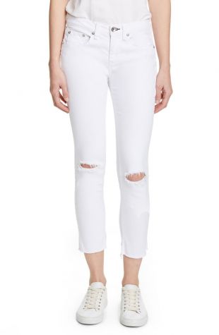 Ripped  Skinny Jeans White