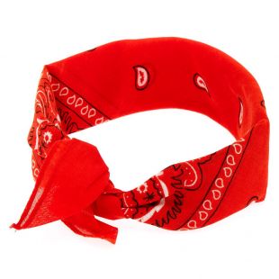 Bandeau bandana motif cachemire - Orange brûlé