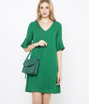 Robe courte volantée