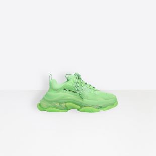 Sneaker Triple S Clear Sole NEON GREEN pour Femme | Balenciaga