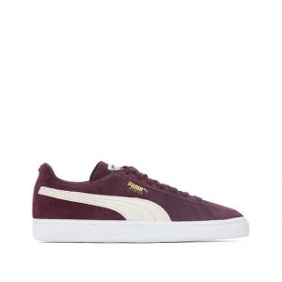 The pair of sneakers Puma Suede violet in the clip dark shades ...