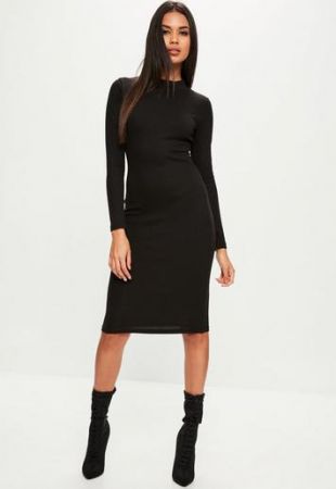 Robe mi longue noire