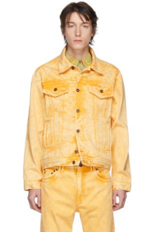 Y/Project - Yellow Denim Double Seam Jacket