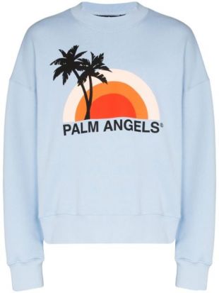 Palm Angels sunset-print Cotton Sweatshirt - Farfetch