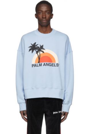 Palm Angels - Blue Sunset Crewneck Sweater