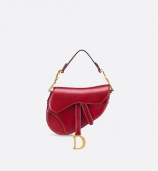 Mini Saddle Bag in Red Calfskin