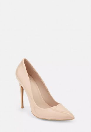 Nude Patent Wide Fit Pumps