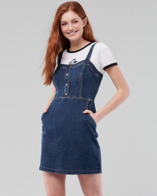 holliser - Button Front Denim Dress