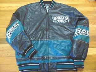 VINTAGE G-III CARL BANKS NFL PHILADELPHIA EAGLES LEATHER JACKET SIZE L  | eBay