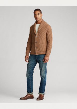 Wool Shawl-Collar Cardigan