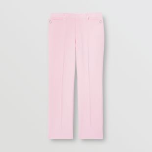 Tumbled Wool Wide-leg Tailored Trousers in Candy Pink - Men