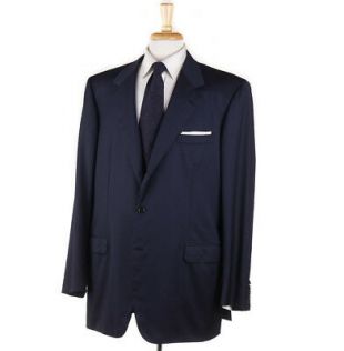 Solid Navy Blue Extrafine Year-Round Wool Suit