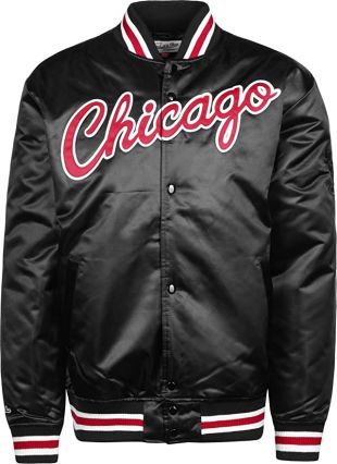Mitchell & Ness Chicago Bulls Satin veste collège