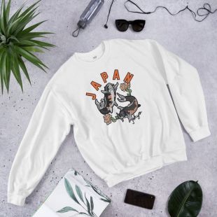 Sweatshirt japonais Koi Fish chemise, Tokyo Japon, Art japonais, vêtements esthétique, Japon sweat à capuche, pull Sweatshirt femmes hommes mode asiatique