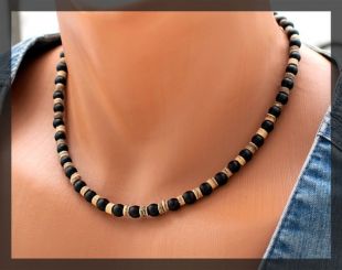 Collier de perles en bois de coco et de coco, collier Surfer, collier de plage, collier d’été, collier de perles pour homme, collier en bois