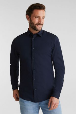 Chemise en popeline de coton stretch