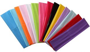 ZYCC 14 Pièces Coloré Sports Bandeau Monochrome Élastique Cheveux Bande Yoga Fitness Femmes Hommes