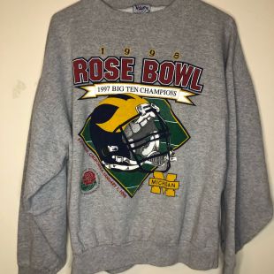 Vintage 1999 Michigan Wolverines Rose Bowl Crew