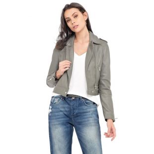 Blouson en cuir de mouton