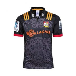 CRBsports Waikato Chiefs, Maillot De Rugby, Home Edition, Nouveau Tissu Brodé, Swag Sportswear (Noir, L)