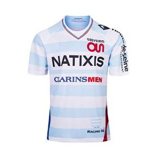 GUAN Français 92 Racing Rugby Poulet T-Shirt, Home and Away Football Jersey, Sport, T-Shirt, Formation à Manches Courtes,L