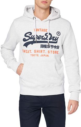 Superdry Pour des hommes Sweat Shop Duo Pull à capuche, blancM