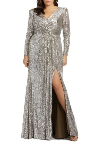 Sequin Long Sleeve Dress