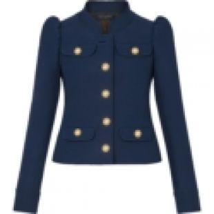 Louis Vuitton Military Jacket worn by Karlie Kloss Cr Runway with