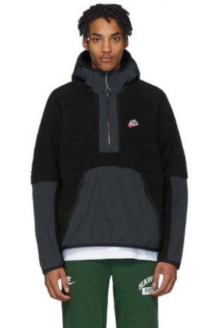 Black Sherpa Fleece Jacket