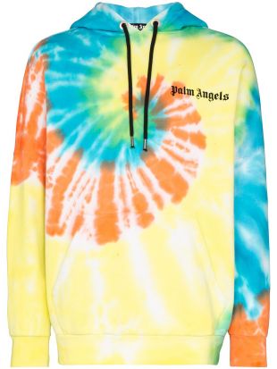 tie-dye logo-print Cotton Hoodie