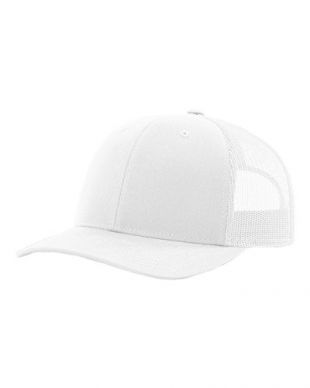 RICHARDSON Twill Mesh Back Trucker Snapback Hat - White