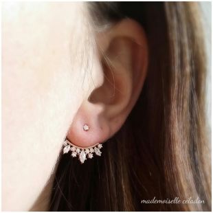 Mademoiselle Céladon - BOUCLES D'OREILLES SOUS LOBES SERTIES, EAR CUFF ...