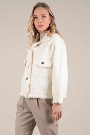 Blouson Texturé Faux Mouton