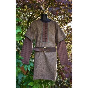 Woollen Tunique avec manches à effet suade superposée - Brown NEW DESIGN!- LARP, Cosplay, Costume