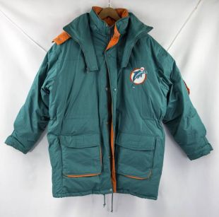 vintage 90s NFL Miami Dolphins Down-Filled Sideline Puffer Parka Aqua and Orange Size XL vintage 90s NFL Miami Dolphins Down-Filled Sideline Puffer Parka Aqua and Orange Size XL vintage 90s NFL Miami Dolphins Down-Filled Sideline Puffer Parka Aqua and Ora