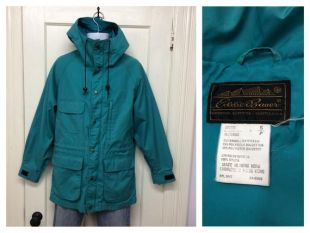 Années 1980 turquoise Eddie Bauer station de montagne taille petite randonnée de camping ski en plein air