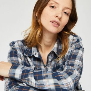 Chemise à carreaux en coton BIO