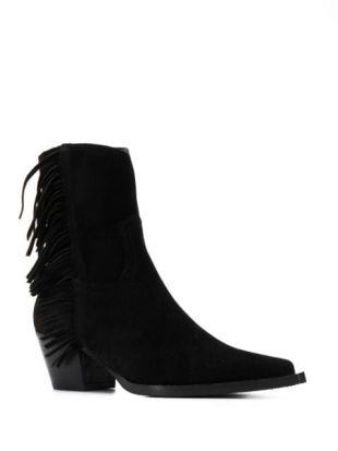Cowboy Fringed Ankle Boots