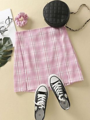 pink plaid skirt episode