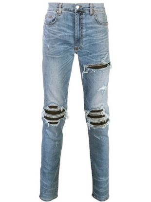 AMIRI Jean Slim à Effet Usé
