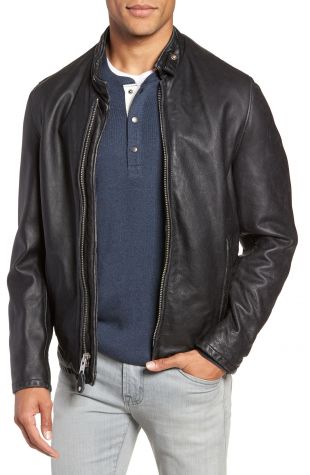 Café Racer Hand Vintaged Cowhide Leather Jacket