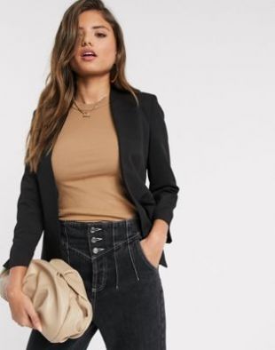 Blazer sans col - Noir