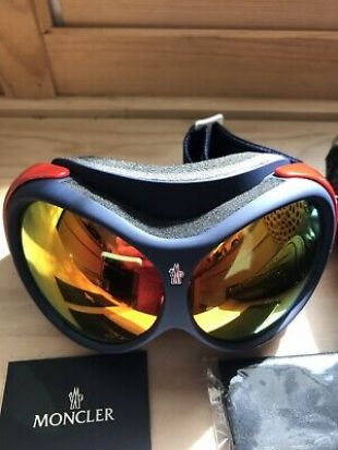 Moncler Ski Goggles Brand New Red/Blue/Orange Comes With Dust Bag  | eBay