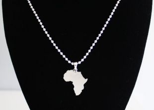 Africa Necklace Solid Silver 925 LARGE Continent Country Province State Necklace