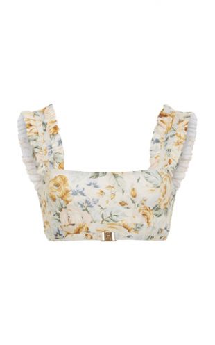 Ruffled Floral-Print Bikini Top by Ephemera | Moda Operandi