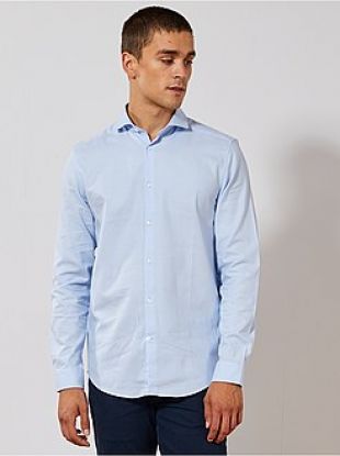 Chemise bleu clair en coton