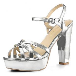 Sandali Donna Allegra K Con Plateau E Tacco A Blocco – Slingback, Comodi, Altezza Tacco 9 Cm, Stile Casual Chic - 2