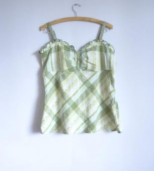 Madelyn Cline's Gingham Bra Top and Mint Shorts are Peak Spring